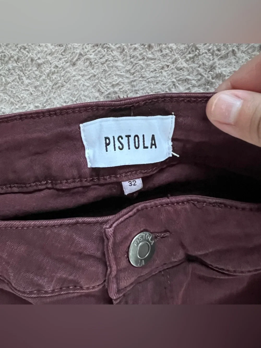 Pistola Hannah Cargo High Rise Skinny Jeans Preppy Biker‎ Moto Utility Size 32 - Picture 2 of 7